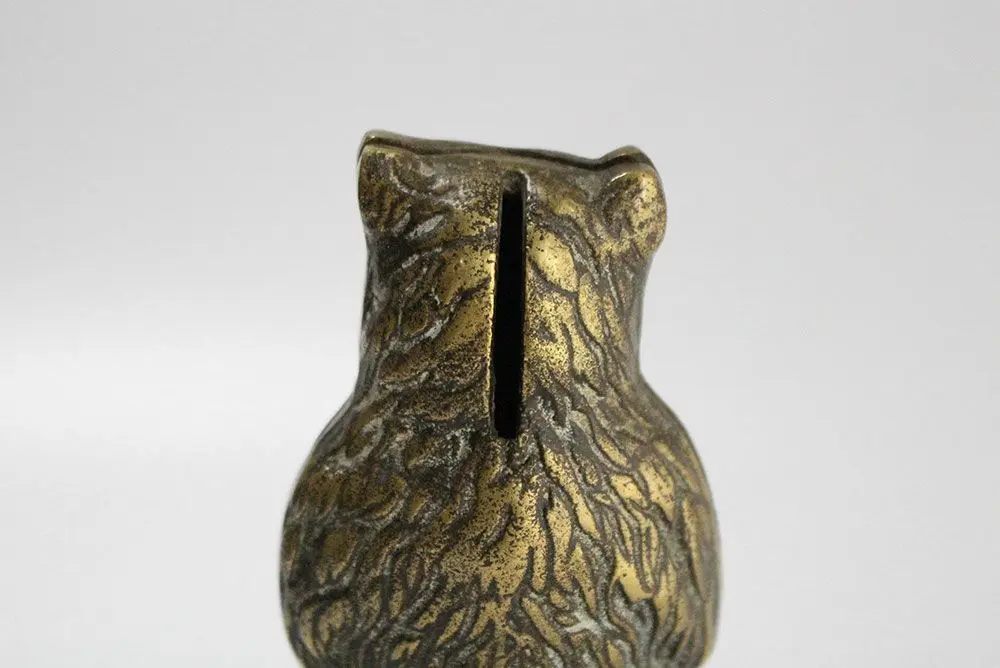 ヴィンテージ クマの貯金箱 イギリス オブジェにもなる真鍮製 熊1