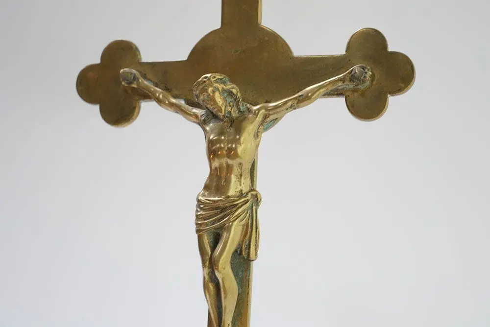 アンティーク十字架BRASS フランス 真鍮製宗教小物 アンティーク雑貨2