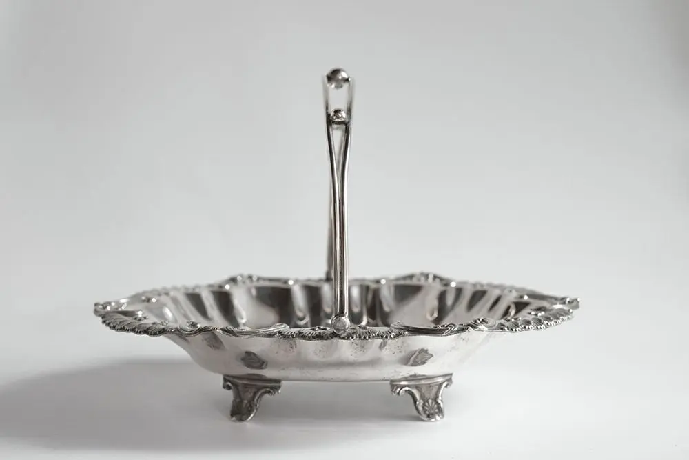 アンティークシルバープレート・フルーツバスケット/ヴィクトリアンA1 イギリス アンティーク雑貨6