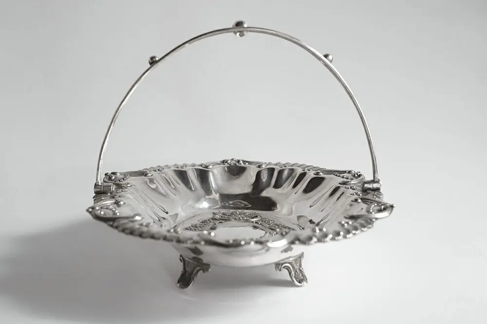 アンティークシルバープレート・フルーツバスケット/ヴィクトリアンA1 イギリス アンティーク雑貨