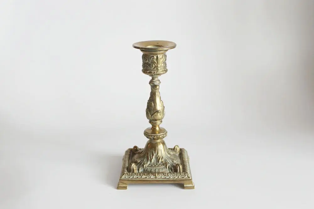 アンティーク キャンドルスタンド ペア イギリス 真鍮ゴシック様式　アンティーク雑貨2