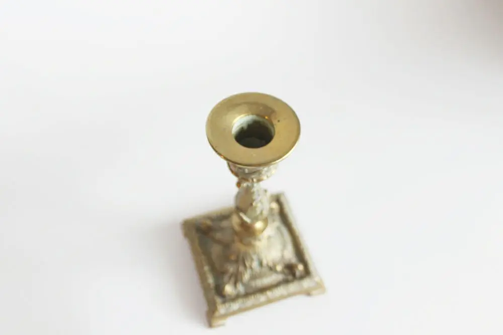 アンティーク キャンドルスタンド ペア イギリス 真鍮ゴシック様式　アンティーク雑貨3