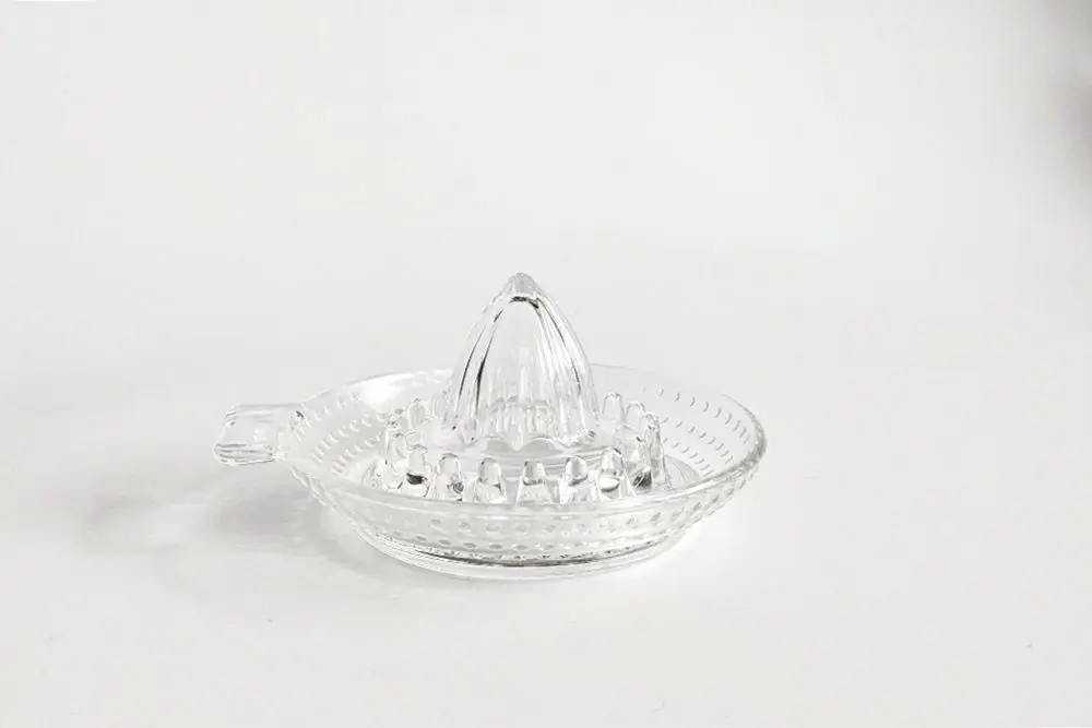 ヴィンテージ クリアガラスリーマ B フランス 古いガラスの果実絞り/アンティーク食器2