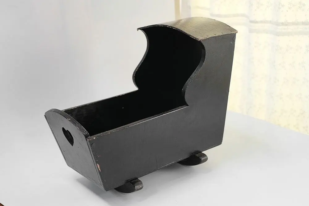 ヴィンテージ ドールクレードル フランス 人形用の揺り籠1