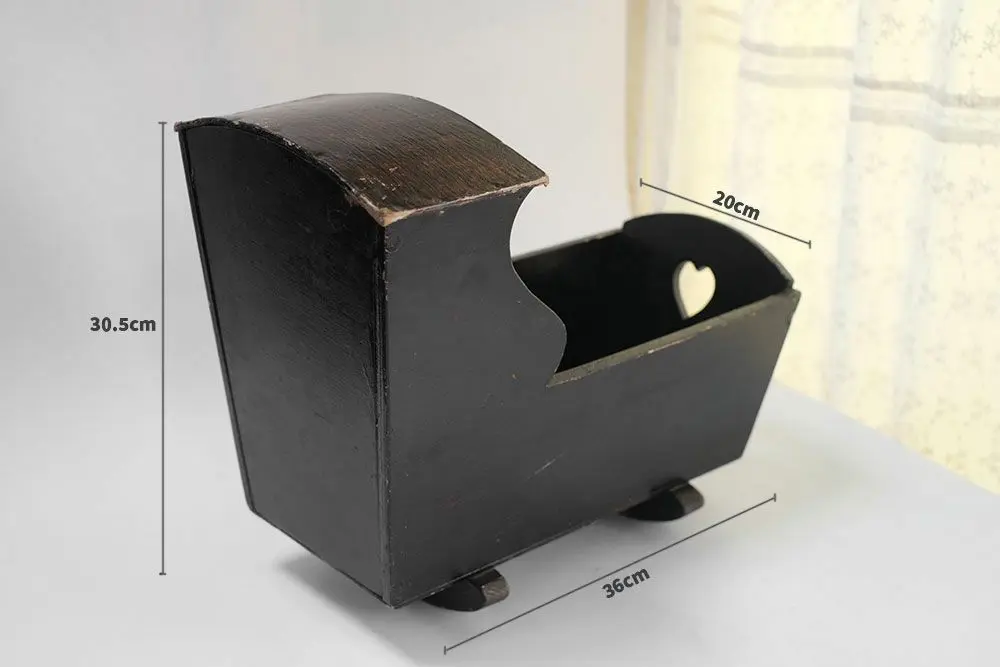 ヴィンテージ ドールクレードル フランス 人形用の揺り籠2