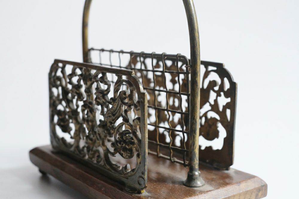 アンティーク レターラック ブラス ウッド ステーショナリー アンティーク雑貨4