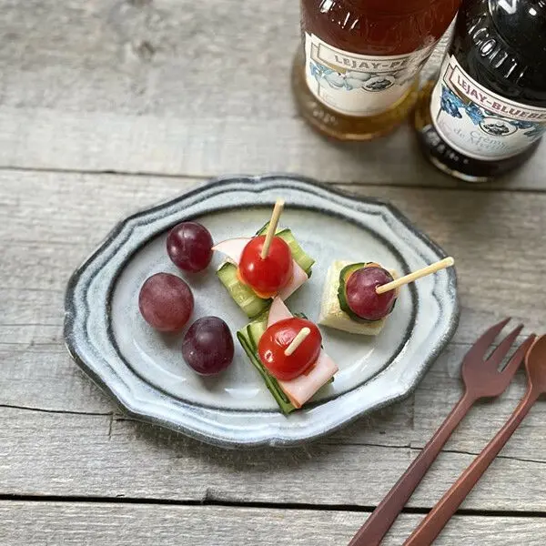 美濃焼 蚤の市プレート オトンヌ 小皿 幅17cm 楕円形 おしゃれな食器3