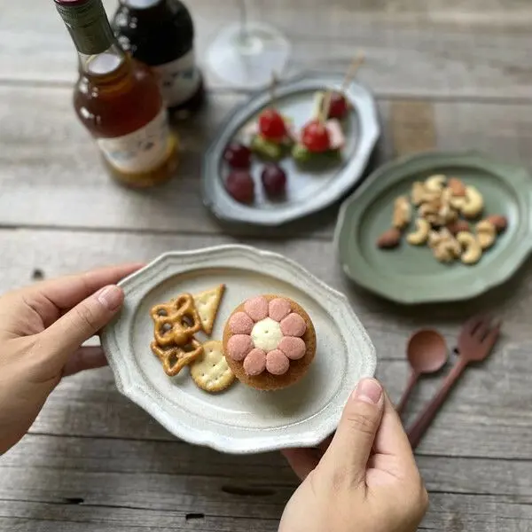 美濃焼 蚤の市プレート オトンヌ 小皿 幅17cm 楕円形 おしゃれな食器4