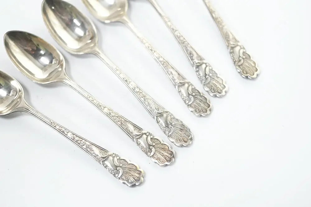 アンティーク・シルバープレート ティースプーンセット ボックスつき6本セット
2