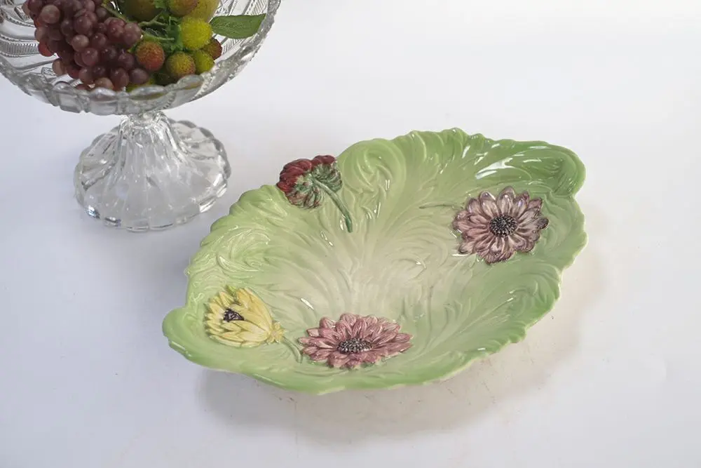 アンティーク ハンドペイントディッシュ / SHORTER & SON LTD　バルボティーヌを彷彿とさせるイギリス製の楕円皿/アンティーク食器
