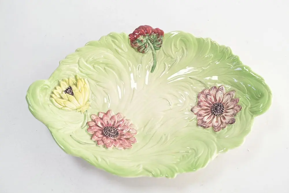 アンティーク ハンドペイントディッシュ / SHORTER & SON LTD　バルボティーヌを彷彿とさせるイギリス製の楕円皿/アンティーク食器
1