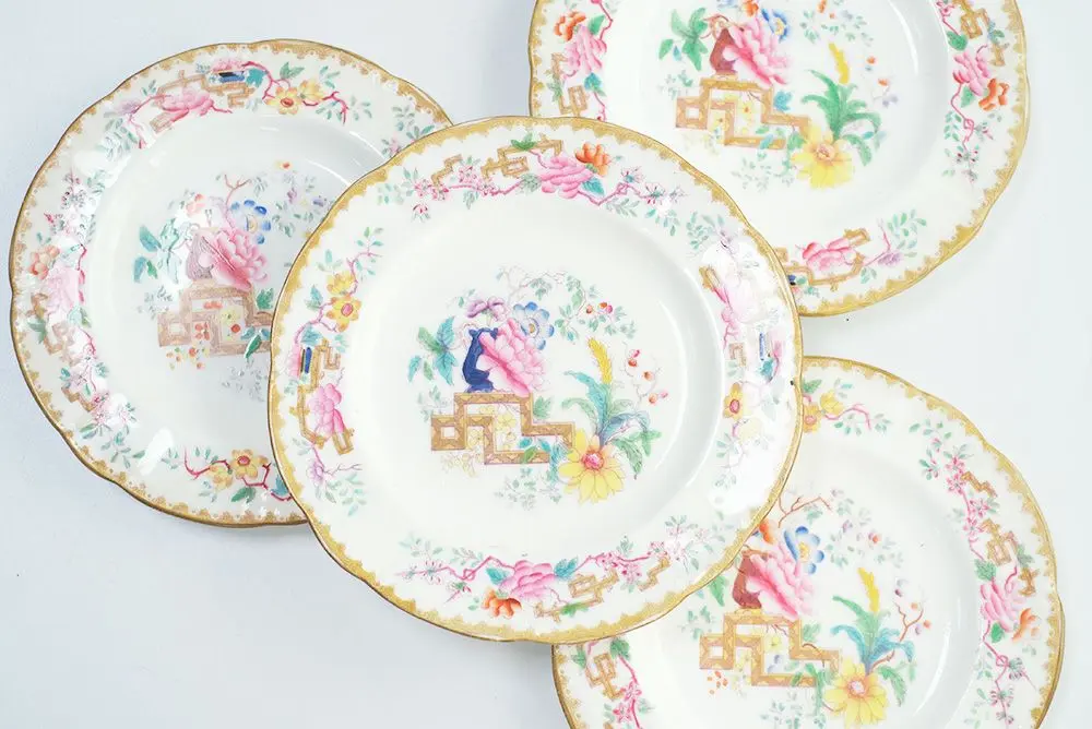 アンティーク Mintonデザートプレート "chinese tree" 19世紀 ミントン創設以来高い人気を誇るシノワズリパターン/アンティーク食器