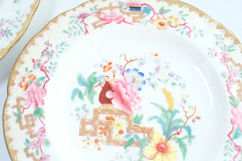 アンティーク Mintonデザートプレート "chinese tree" 19世紀 ミントン創設以来高い人気を誇るシノワズリパターン/アンティーク食器3