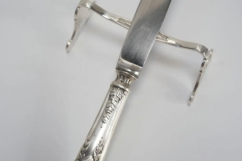 ヴィンテージ デザートナイフ クリストフル フランス 銀の輝きが美しいルイ16世スタイル4