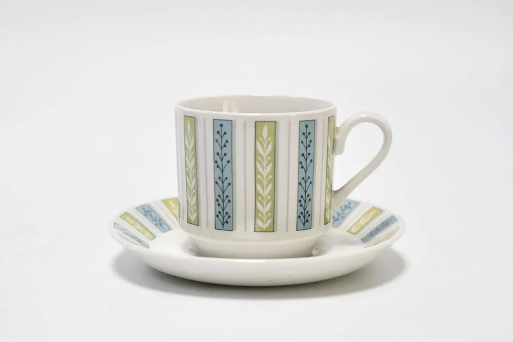 ヴィンテージ MIDWINTERコーヒーセット 爽やかな色合いのコーヒーカップ/アンティーク食器2