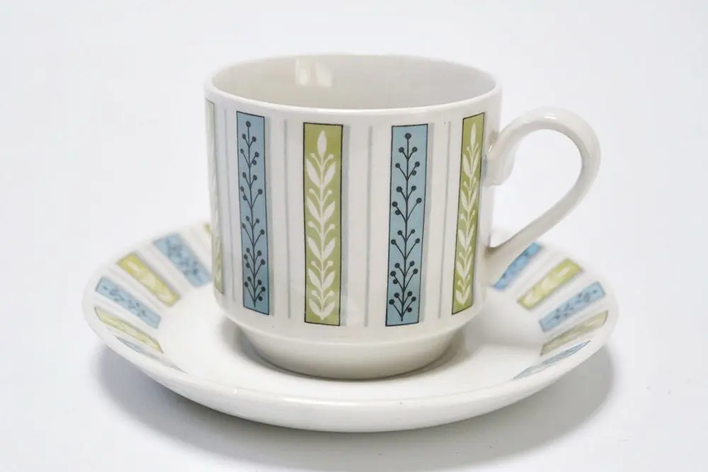 ヴィンテージ MIDWINTERコーヒーセット 爽やかな色合いのコーヒーカップ/アンティーク食器4