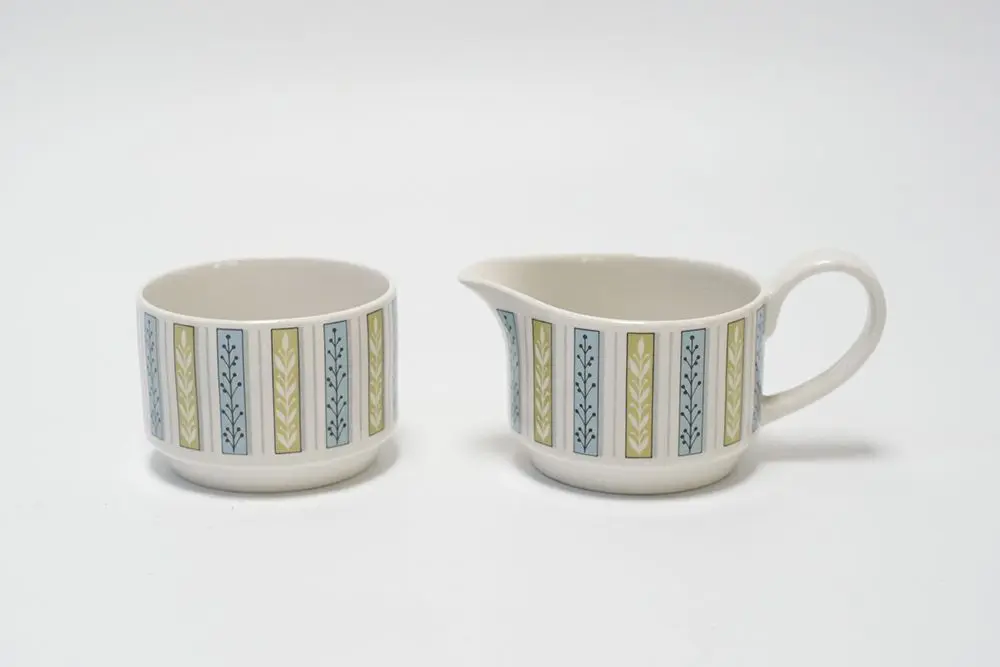 ヴィンテージ MIDWINTERコーヒーセット 爽やかな色合いのコーヒーカップ/アンティーク食器5