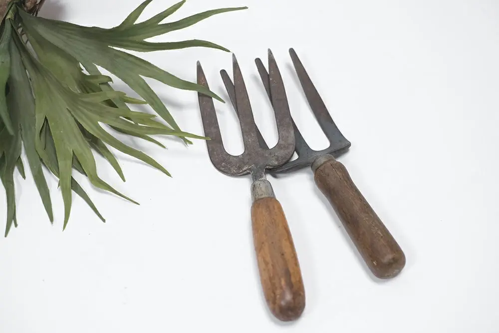 アンティーク ハンドガーデンツール イギリス 古木と鉄の庭道具 ガーデンフォーク アンティーク雑貨