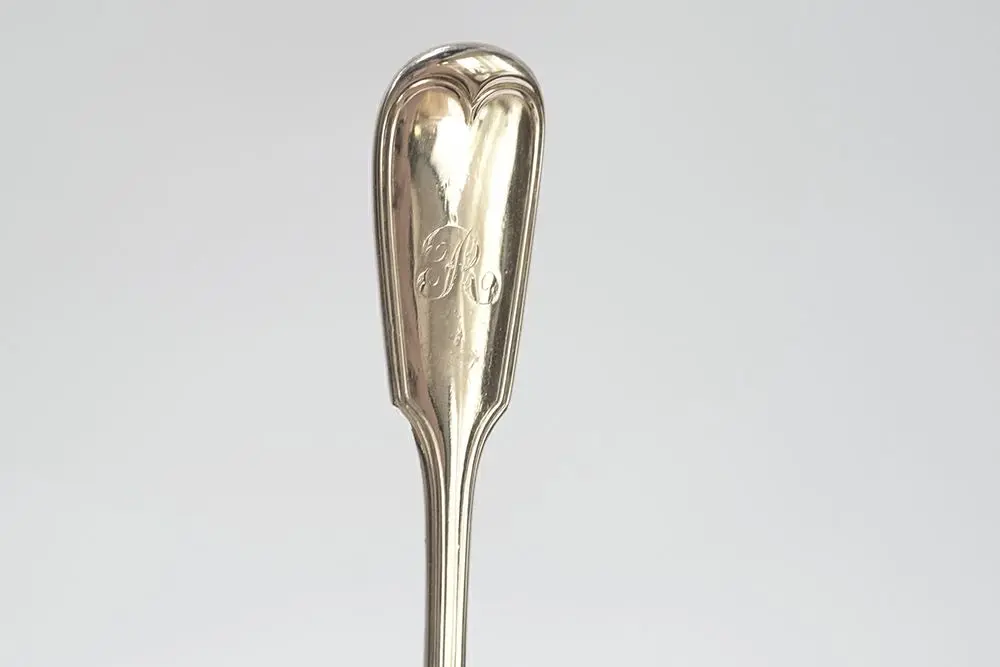 アンティークフォーク イギリス シルバープレート製 フィドルパターン4