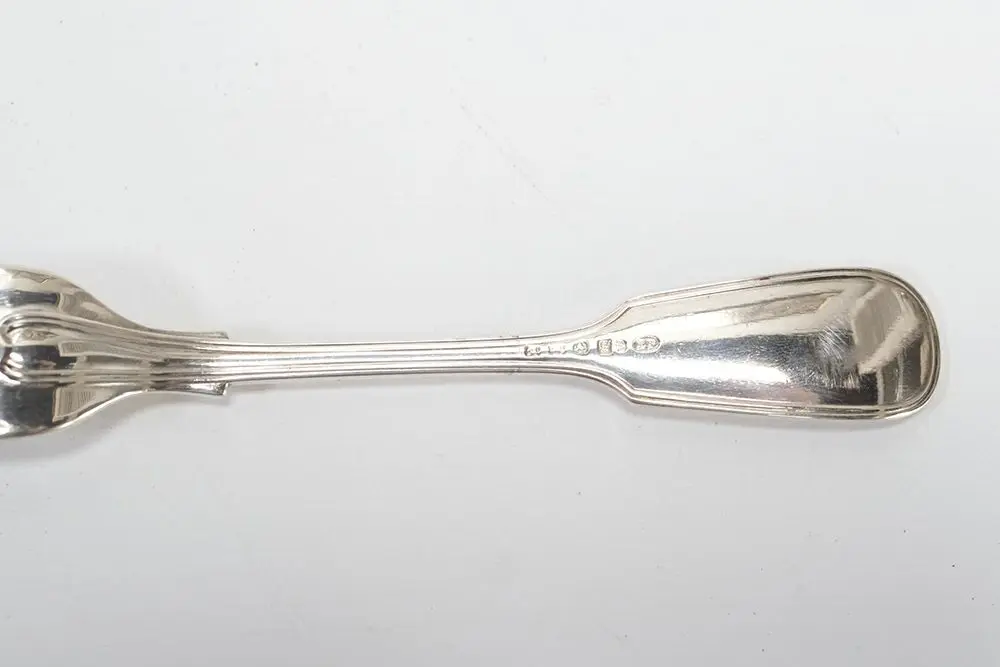 アンティークフォーク イギリス シルバープレート製 フィドルパターン5