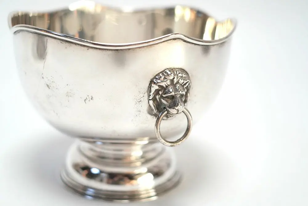 アンティーク プランターポット イギリス シルバープレート 獅子装飾 アンティーク雑貨3
