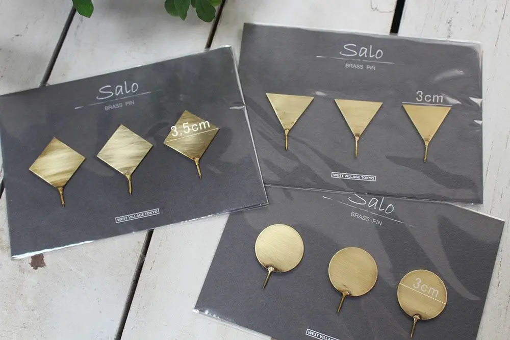 真鍮のプッシュピン おしゃれな画鋲 押しピン インテリア雑貨4