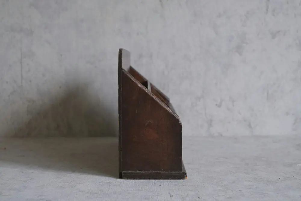 イギリスアンティーク 木製レターラック(幅31.8cm) 本や文房具の卓上収納ボックス アンティーク雑貨3