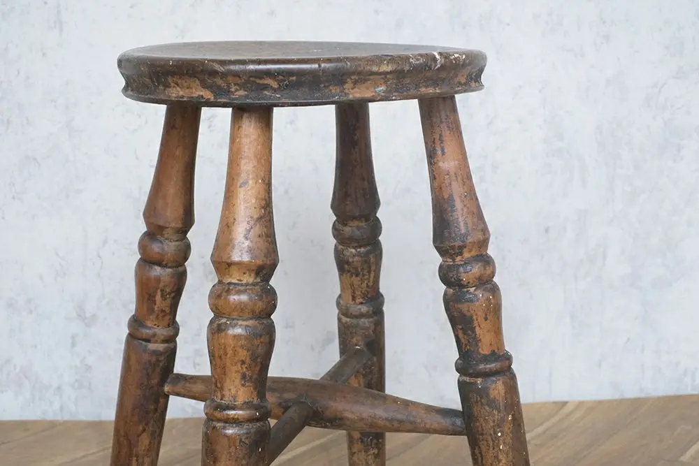 アンティークスツール イギリス 踏み台 フラワースタンド 椅子 高さ344cm/アンティーク家具