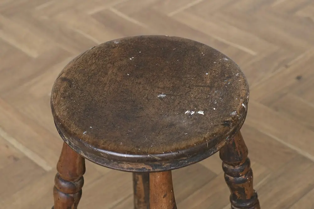 アンティークスツール イギリス 踏み台 フラワースタンド 椅子 高さ44cm/アンティーク家具5