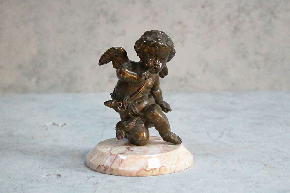 アンティークエンジェルオブジェ フランス 天使の置物 アンティーク雑貨