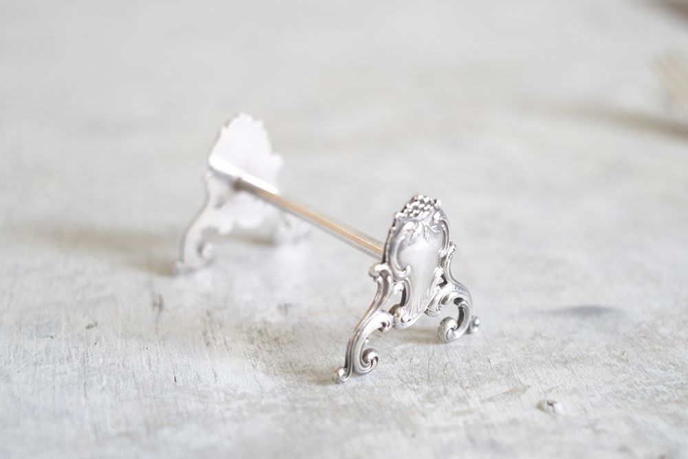 アンティークカトラリーレスト フランス エレガントなシルバープレート アンティーク雑貨2