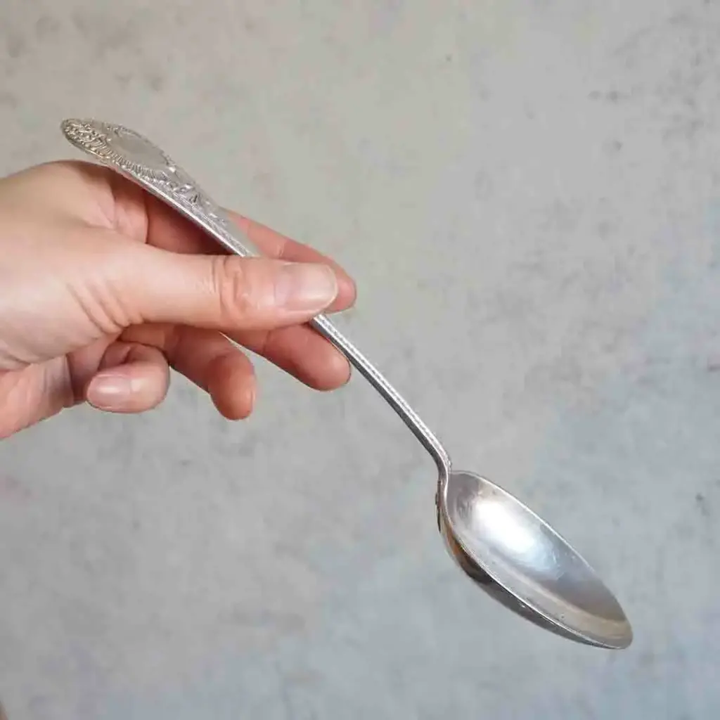 アンティーク シルバープレート ディナースプーン イギリス WALKER & HALL アンティークカトラリー