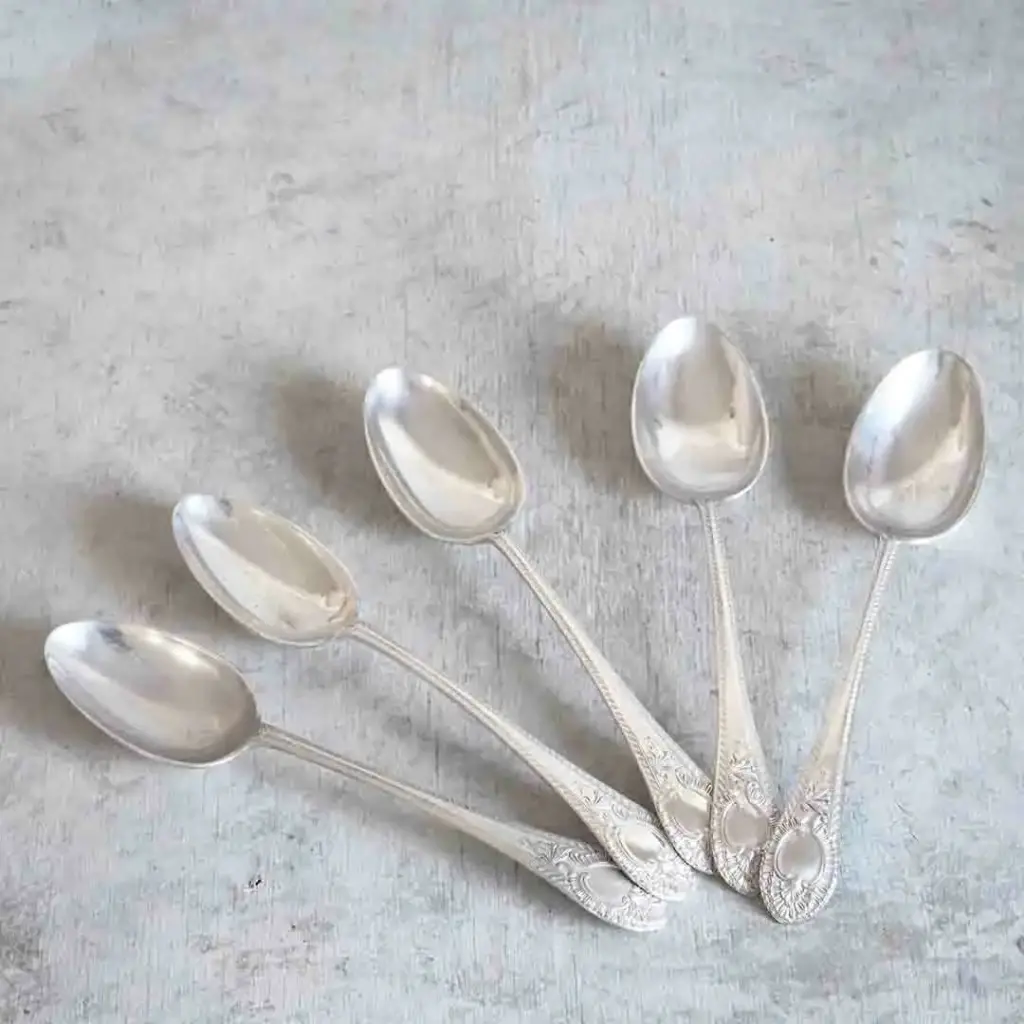 アンティーク シルバープレート ディナースプーン イギリス WALKER & HALL アンティークカトラリー3