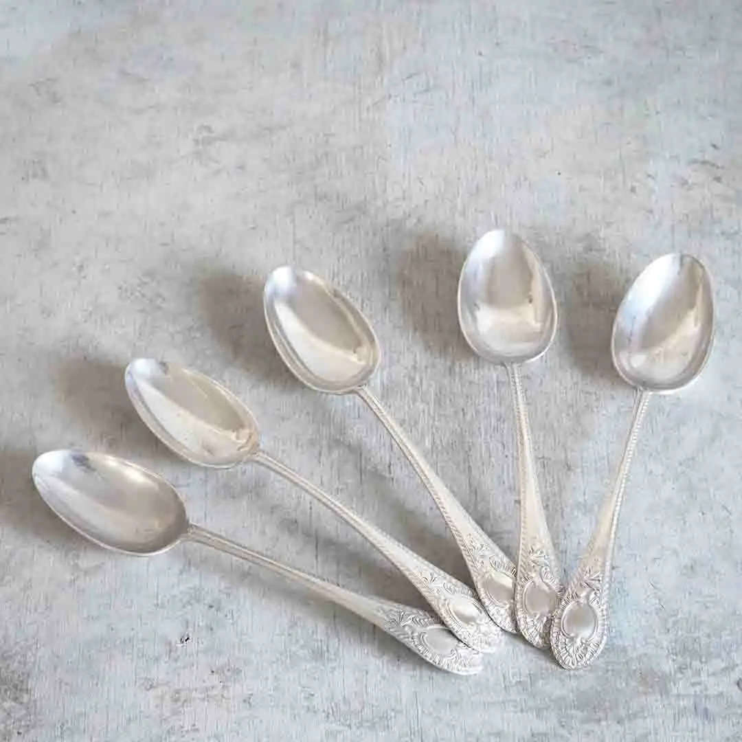 アンティーク シルバープレート ディナースプーン イギリス WALKER & HALL アンティークカトラリー