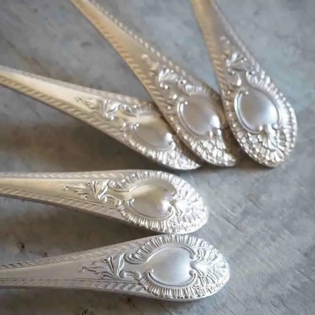 アンティーク シルバープレート ディナースプーン イギリス WALKER & HALL アンティークカトラリー4