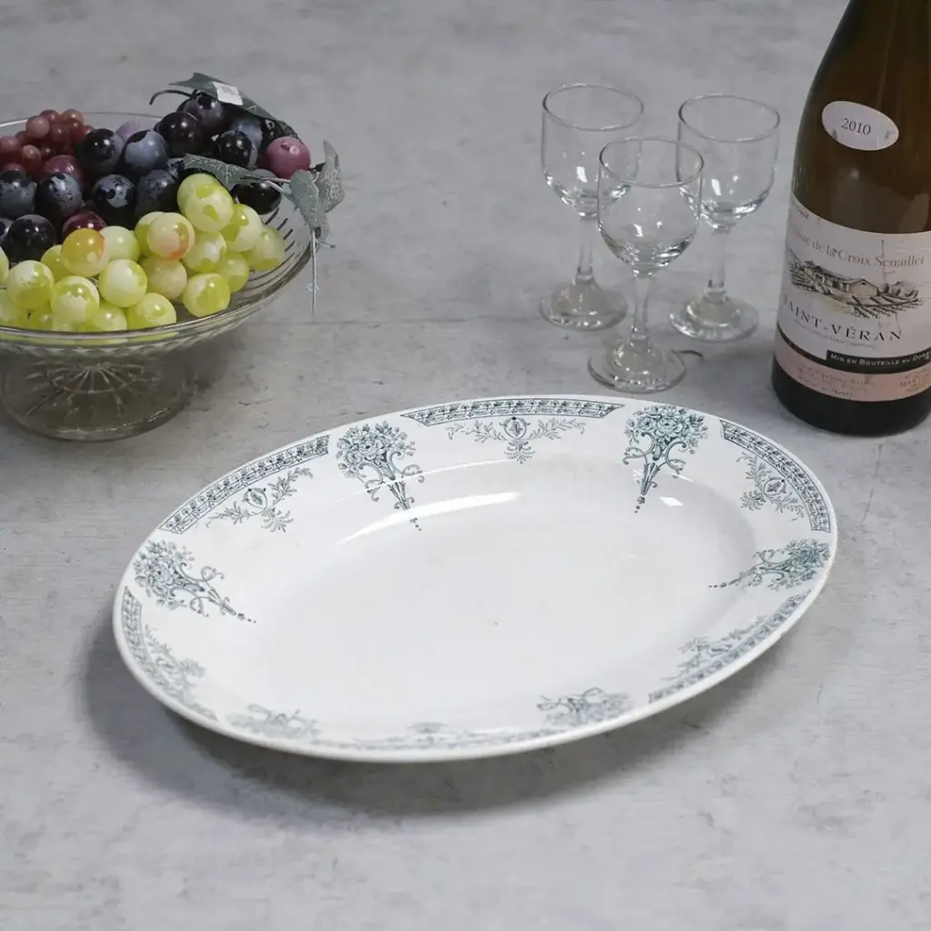 アンティークオーバルプレート リュネヴィル(Lunéville) フランス 楕円皿/アンティーク食器