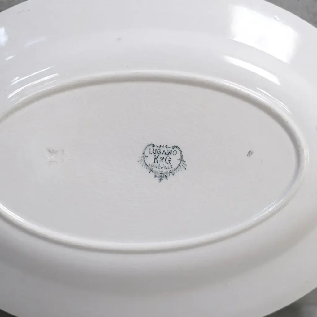 アンティークオーバルプレート リュネヴィル(Lunéville) フランス 楕円皿/アンティーク食器2