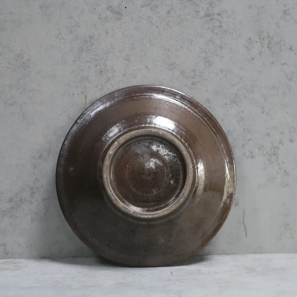 やちむん 沖縄 松田共司 点打ち 読谷村北窯 一点物 ６寸皿4