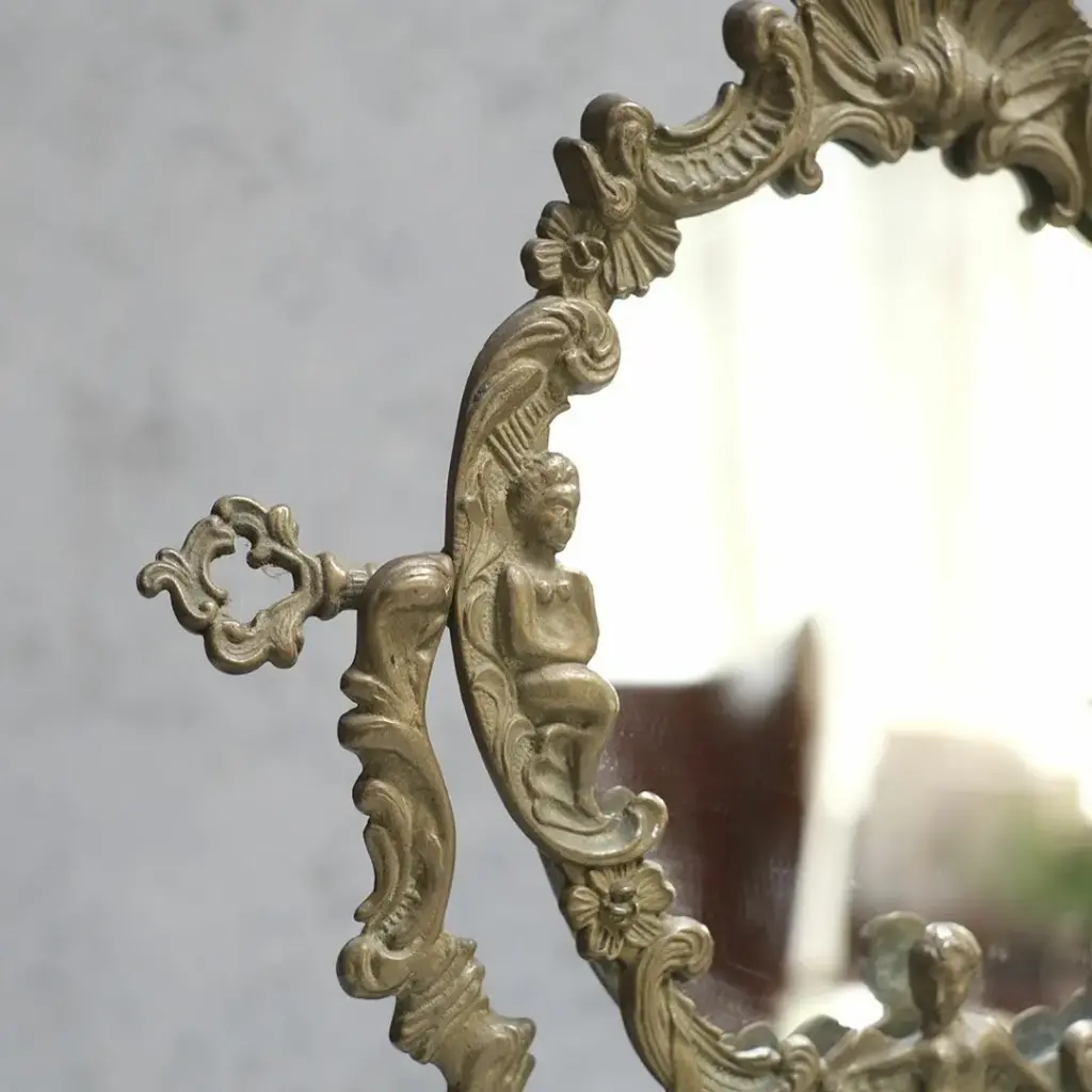 アンティーク ブラス卓上ミラー フランス 鏡/アンティーク雑貨2