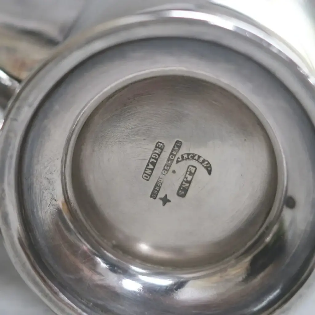 アンティーク ティーポット&ミルクジャグ セット シルバープレート イギリス4