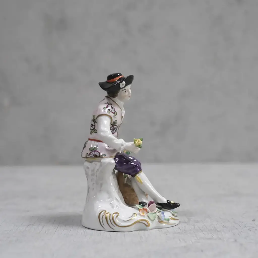 アンティークフィギュリン シッツェンドルフ 陶器の人形 置物 ドイツ オブジェ アンティーク雑貨3