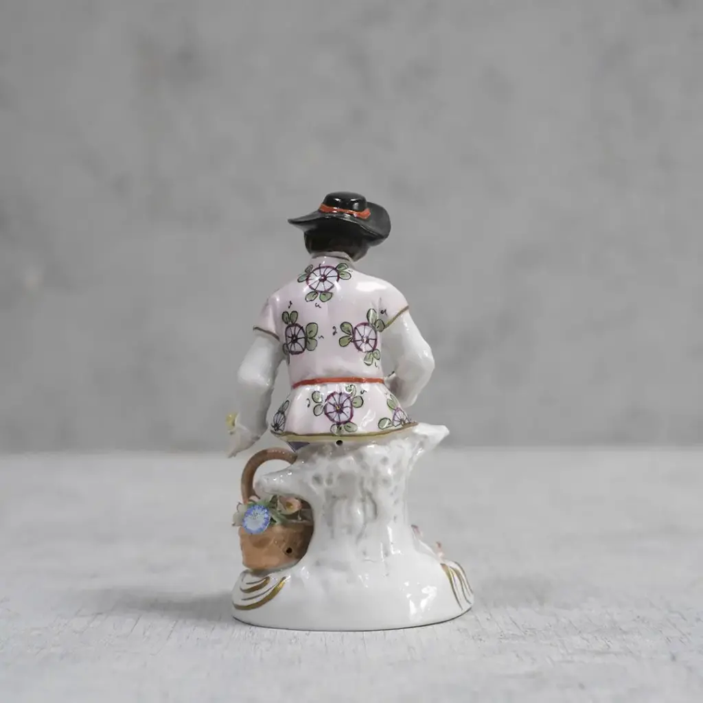 アンティークフィギュリン シッツェンドルフ 陶器の人形 置物 ドイツ オブジェ アンティーク雑貨4