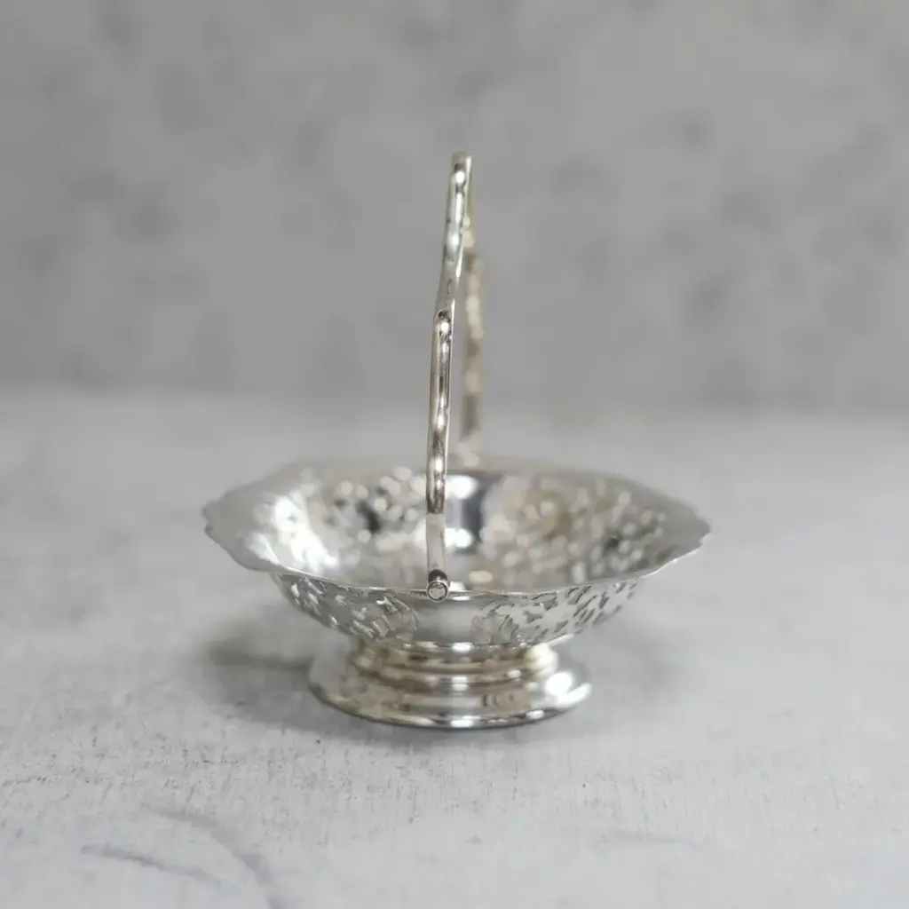 アンティークボンボンバスケット イギリス シルバープレート Charles S Green & Co2