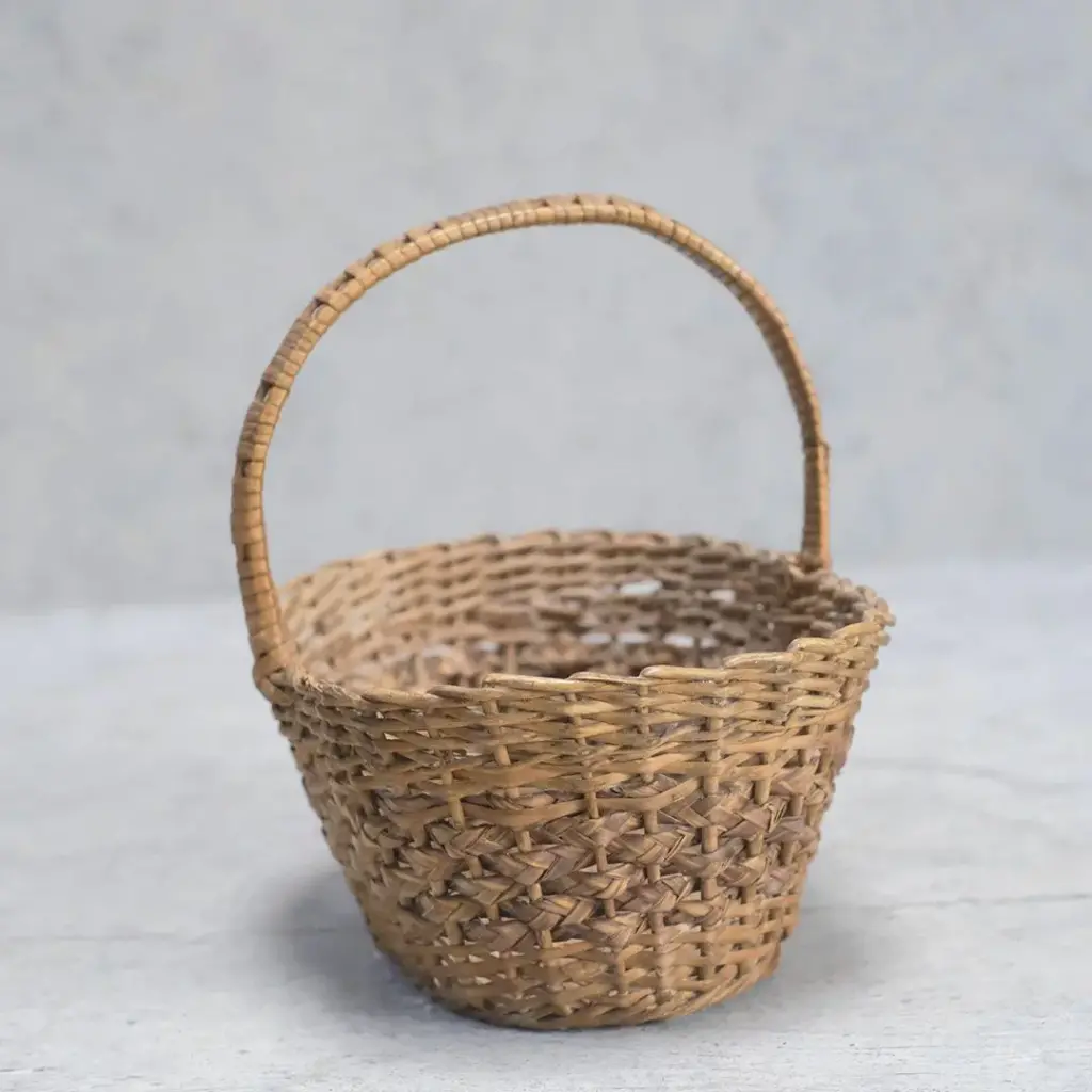 アンティークミニパニエ フランス 手編み籠 ウィローバスケット アンティーク雑貨4
