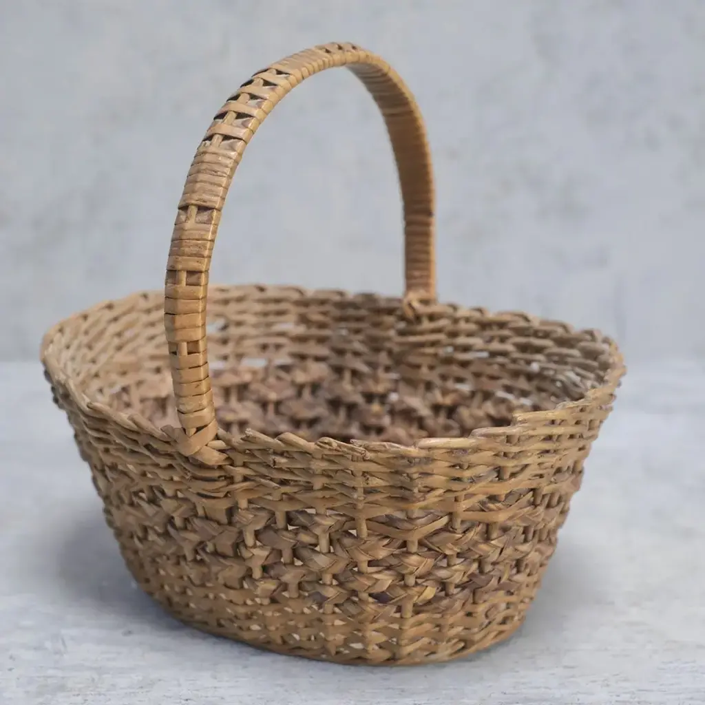 アンティークミニパニエ フランス 手編み籠 ウィローバスケット アンティーク雑貨1