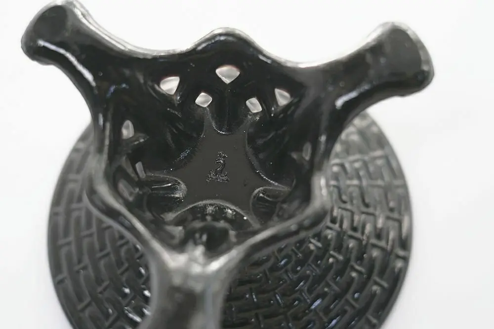 アンティークガラスコンポート 猫足 透かし装飾 フランス アンティーク雑貨3