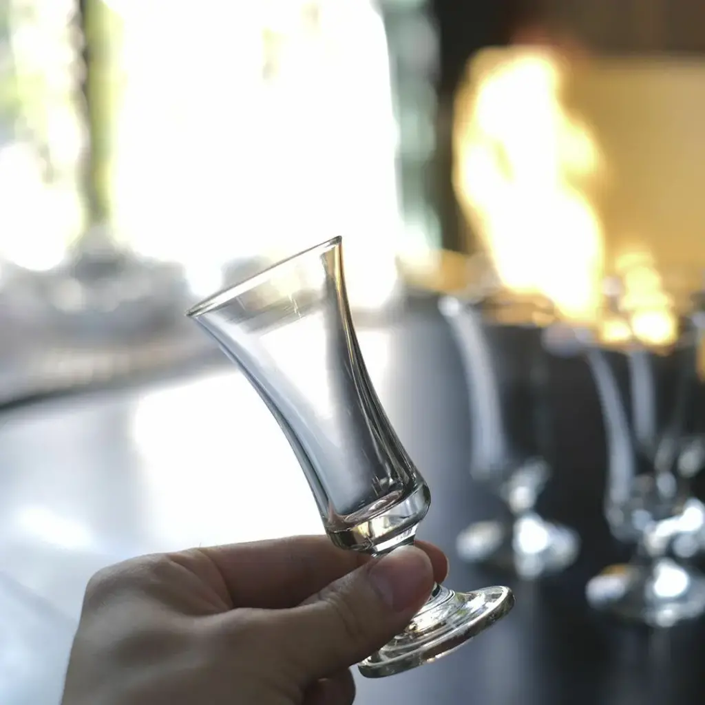 ヴィンテージアペリティフグラス フランス 食前酒グラス 吹きガラス3