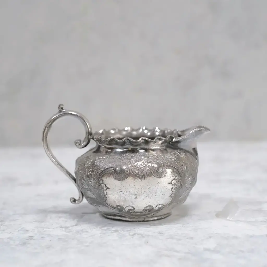 アンティークミルクポット イギリス ヴィクトリアン クロムプレート アンティーク雑貨2
