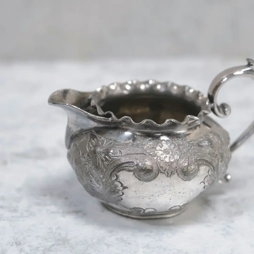 アンティークミルクポット イギリス ヴィクトリアン クロムプレート アンティーク雑貨3