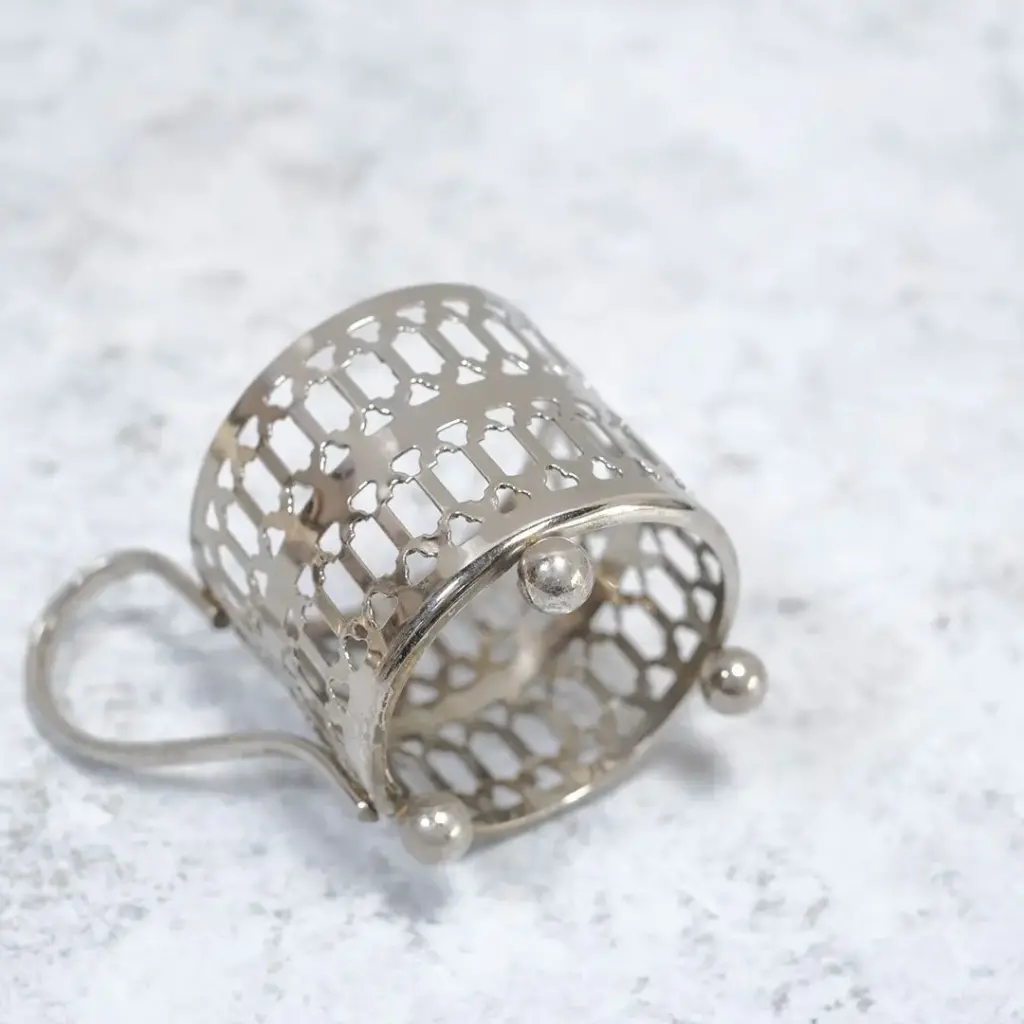 ヴィンテージ ティー＆コーヒーグラス Arcoroc（アルコロック） フランス シルバープレート1